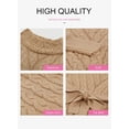 thumbnail image 5 of Asyoly Womens Knit Belt Turtleneck Sweater Dress Long Sleeve Solid Color Casual Winter Pullover Loose Jumper Dresses, 5 of 10