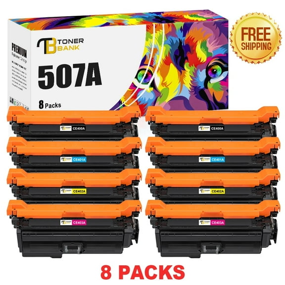Toner Bank Compatible 507A Toner Cartridge Replacement for HP 507A CE400A CE401A CE403A CE402A High Yield Laserjet 500 Color M551 series Printer Ink