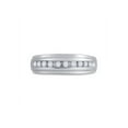 thumbnail image 2 of 10kt White Gold Mens Round Diamond Wedding Band Ring 1/4 Cttw, 2 of 4