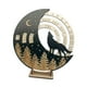 thumbnail image 4 of Calendario perpetuo de madera Accesorios de escritorio Decoración del hogar Obra de arte decorativa Lobo, 4 of 9