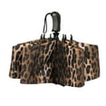 thumbnail image 4 of The Leopard Flip Windproof 46 inch Automatic Open Close Compact Reversible Umbrella, Inverted Leopard Print Folding Mini Umbrella for Women, Animal Print Upside Down Umbrella for Men & Women, 4 of 7
