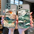 thumbnail image 4 of Funda de teléfono con paisaje impreso para iPhone, carcasa creativa a prueba de golpes para modelos 14, 11, 12, 13 Pro Max, Mini, XS, X, XR, 7, 8 Plus, SE 2020, 4 of 4