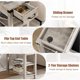 thumbnail image 4 of Rustic gris end mesa: flip - top con usb ports, outlets, cajón & almacenamiento estantes para sala de estar, 4 of 8