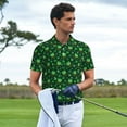 thumbnail image 3 of Fotbe Happy St. Patrick's Day Camiseta Polo de Golf para Hombre con Estampado – Camisa Deportiva Transpirable con Cuello Abotonado-4X-Large, 3 of 6