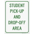thumbnail image 1 of Student Pick-Up & Drop-Off Area Sign, 18x24 Corrugated Plastic, 1 of 1