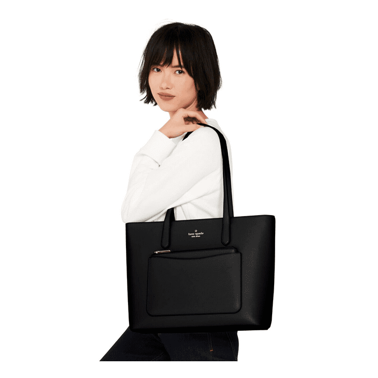 Kate Spade Staci Tote and Wristlet 3 Piece Set Black Leather KF369