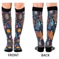 thumbnail image 4 of FORMRS Womens Knee High Socks Casual Long Thick Travel Daily Wear, 1 Pair, Pink Christmas Splendor, 4 of 6
