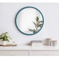 thumbnail image 2 of Kate and Laurel Travis Miroir Rond Mural Mi-Siècle, Diamètre de 21,6 Pouces, Sarcelle, Miroir d'Accent Moderne, 2 of 2