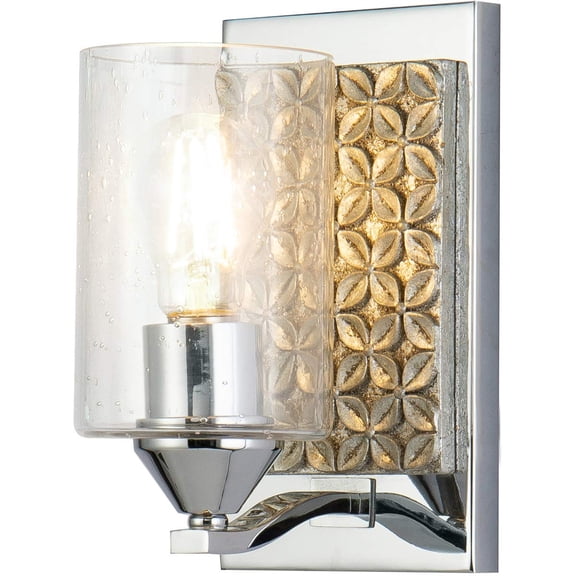 Lucas McKearn Arcadia 1-light Metal Bath Vanity Light in Polished Chrome/Silver