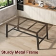 thumbnail image 6 of Industrial Dining Table with Sturdy Metal Frame, Wooden Kitchen Table with Rustic Finish for 6-8 People, 6 of 8