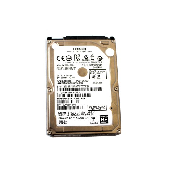 615078-001 HP Hitachi 500GB 5400 RPM 2.5 Hard Drive