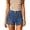 a-Dark Blue6125, variant on Womens High Waisted Denim Shorts With Front Patch Pockets Rolled Hem Casual Slim Fit Shorts For Summer Street Style Everyday Errands Light Blue XL