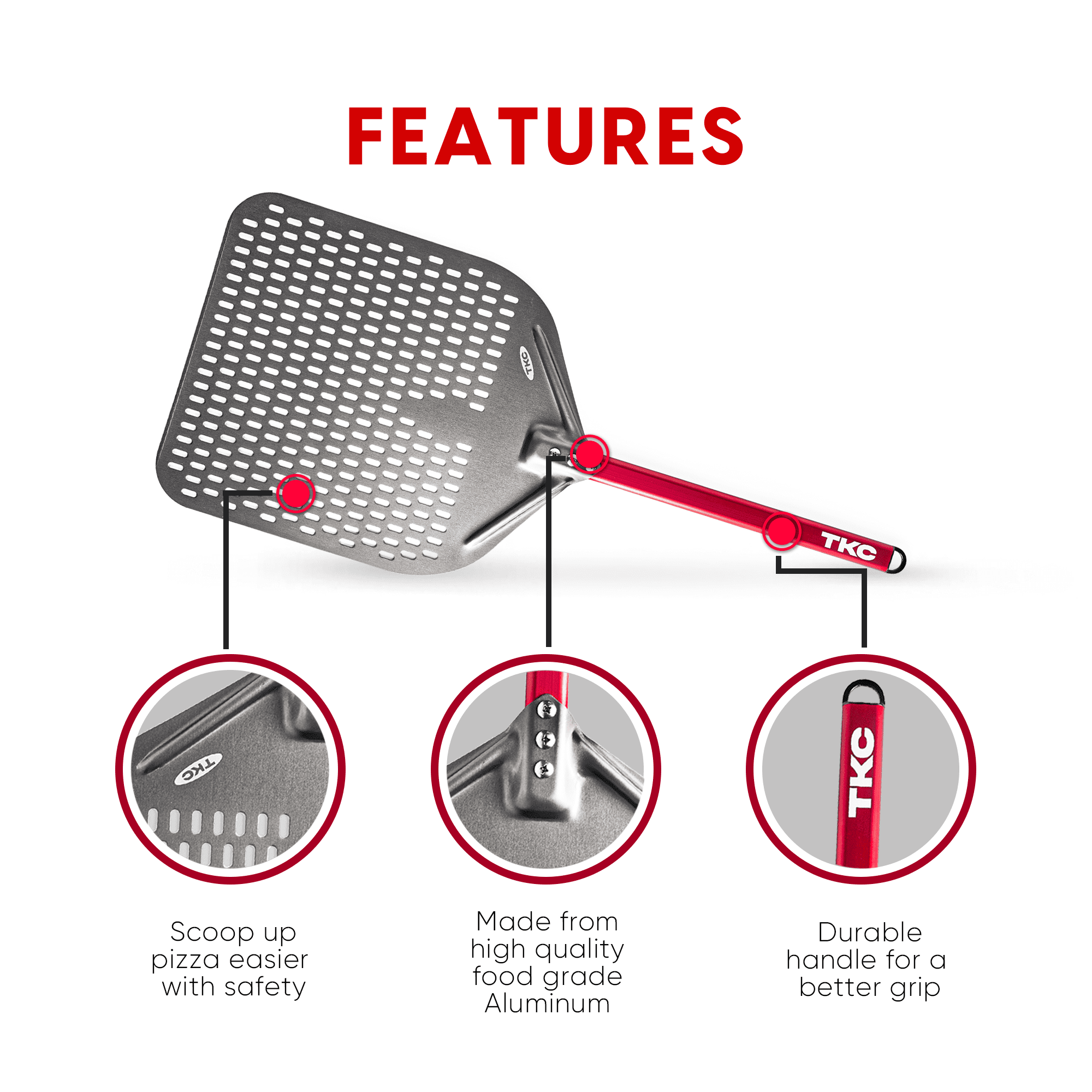 BAKE OUT Perforated Pizza Peel Set 12''x14'' - 5-Pcs Pizza Peel Set with  Pizza Cutter, 16-Inch Pizza Screen, Dough Scraper Cutter - Professional  Pizza Oven Accessories for Pastry, Baking, Pizza - Yahoo Shopping