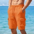 thumbnail image 2 of Mens Cargo Shorts Mens Board Shorts Athletic Shorts for Men Baggy Baggy Sweat Shorts Mens Chino Shorts Gym Shorts Drawstring Stretch Elastic Waist Swim Shorts Women Summer Beach Shorts with Pockets, 2 of 4