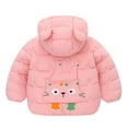 thumbnail image 4 of yocbz Jackets for Boys Kids Boy's Winter Coat Fleece Lined Waterproof Jacket Puffy Cotton Coat Thick Hooded Outdoor Coats Pink,Size for 6-12 Months, 4 of 4