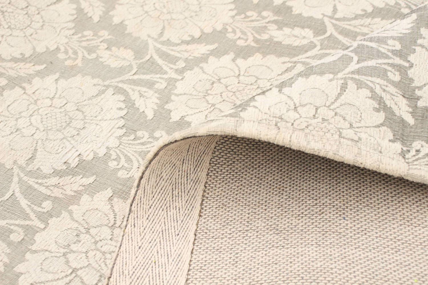 ECARPETGALLERY 4'7" x 6'5"  Floral Collage Handmade Area Rug for Living Room, Dining Room and Bedroom in Grey