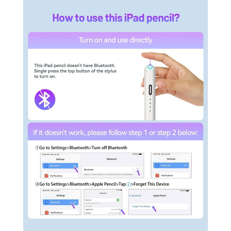 Atzeste Stylus Pen for iPad, Fast Charging, Palm Rejection photo 8
