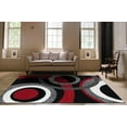 thumbnail image 3 of MDA Home Orelsi Black/Red Contemporary Polypropylene Area Rug - 5'2" x 7'5", 3 of 5