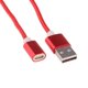 thumbnail image 3 of 1 Piezas Usb Tipo-A lambre Micro USB Tejido de Nílon de Sincronización Reemplazo Interfraz rojo, 3 of 8