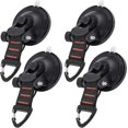 thumbnail image 1 of Heavy Duty 4 Piece Suction Cups with Improved Hooks for Car, Camping, Tarp, Attachment Accessory, Powerful Attachment Hook for Boat, Trap, Multifunctional Anchors, Glass Side (4 pieces), 1 of 2