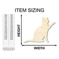 thumbnail image 2 of Unfinished Wood Pawing Cat Shape 20" / 3/4", 2 of 4