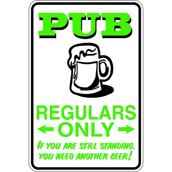 Pubs Regulars - Boys Bed Room - Picture Art - Peel & Stick Vinyl Wall Decal Sticker Size : 9 Inches X 18 Inches