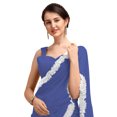 thumbnail image 2 of Women's Georgette Partywear Saree Ruffle Frill Sari with Readymade Blouse , Color: Light Blue | Size: 38, 2 of 6