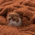 thumbnail image 3 of Manta Bedsure Fluffy Burnt Orange King Size para cama de 270 x 230 cm, 3 of 5
