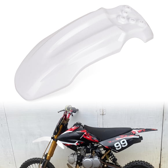 Guardabarros para motocicleta PSLER CRF50 37 x 13 cm, plástico blanco