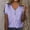 Purple, variant on LADIGASU Women's V-neck Short-sleeved Loose Shirt