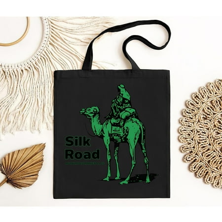 vintage Silk Road Anonymous Marketplace Logo Gildan Tote Bag - HOT SALE-TH19630