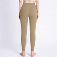 thumbnail image 5 of Gym Leggings with Pockets for Women Stretch Active Yoga Pants Compression Tummy Control Leggings Buttery Soft Tights Khaki S, 5 of 5