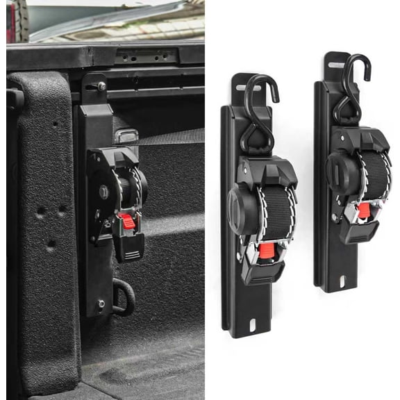2PCS Retractable Ratchet Straps Tie Down Straps for 2020-2025 Jeep Gladiator JT