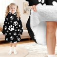 thumbnail image 6 of Dog Paw Print Black Pattern Lamb Fleece Blanket Hoodies for Teens ,Teens Oversize Sherpa Wearable Hooded Blanket Sweatshirt with Super Pockets, 6 of 6
