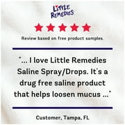 (3 pack) Little Remedies Saline Spray and Drops, Safe for Newborns, Gently Wash Away Mucus from Cold, 1 fl oz