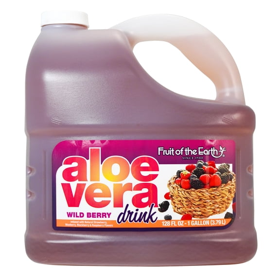 Fruit of the Earth Wild Berry Aloe Vera Drink, 128 Fluid Ounces