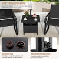 thumbnail image 2 of Gymax 2 Pcs Table d'Appoint d'Extérieur avec Trou pour Parasol de 1,89 Pieds' Base de Table pour Parasol de Patio Support, 2 of 10