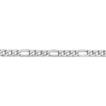 thumbnail image 3 of 14K White Gold Wg 5.75mm Semi-Solid Figaro Chain (24 X 5.75) Made In South Africa bc92-24, 3 of 5