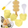 thumbnail image 1 of 8-Pack Onigiri Mold, Rice Mold, Making Kit, Pressure Onigiri Mold Shake Sushi Making Kit for Kids Bento Lunch and Family DIY, 1 of 8