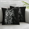 thumbnail image 3 of Orinice Owl Graphic Decorative Cushion Throw Pillow Cover for Home Couch Living Room Bed Sofa Car Bedroom Zipper Closure 1PC 12x12in, 3 of 5