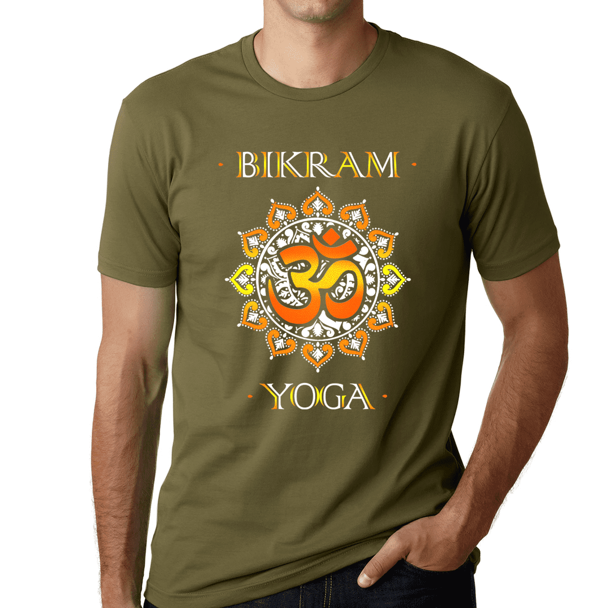 Fire Fit Designs Premium Mens Bikram Yoga Shirts for Men Vintage OM
