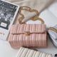thumbnail image 4 of Bolso cuadrado pequeño a rayas, bolso de hombro para citas de cuero artificial, bolso de cadena, bolso de mensajero simple, 4 of 5