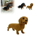 thumbnail image 6 of Moocorvic Lifelike Dachshund Figurines for Birthday Party, Christmas Gifts(Brown), 6 of 7