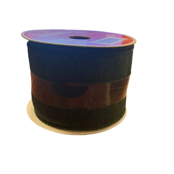 Celebrate it Christmas Green Cloth Wired Ribbon 2.5inx20ft