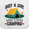 thumbnail image 4 of Inktastic Just a Girl Who Loves Camping Girls Baby Bib, 4 of 4