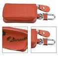 thumbnail image 4 of Unique Bargains Car Key Case Faux Leather Zipper Multifunctional Car Fob Key Case for Auto Remote Key Orange, 4 of 7