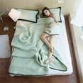 thumbnail image 4 of 100% Cotton Direct Cooling Blanket for Hot Sleepers，Full Size Lightweight Breathable Summer Blankets for Bed，for Sleeping， Hot Flashes Night Sweats(D，1 * Cool Ice Silk Solid Color Summer Cool Quilt）, 4 of 7