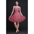 thumbnail image 4 of Bimba Robe Cocktail au-Dessus du Genou Smockée Florale pour Femmes Robe d'Été Fluide-TTG, 4 of 5
