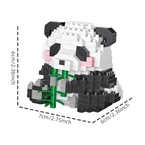 Sabía que había construido un Panda en miniatura, adorables bloques de construcción, cinco formas encantadoras