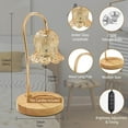 thumbnail image 5 of Candle Warmer Lamp | Flameless Wax Melt Warmer with Timer & Dimmable Light | Lily of the Valley Amber Glass Home Decor | Gift for Women & Mom, 5 of 6